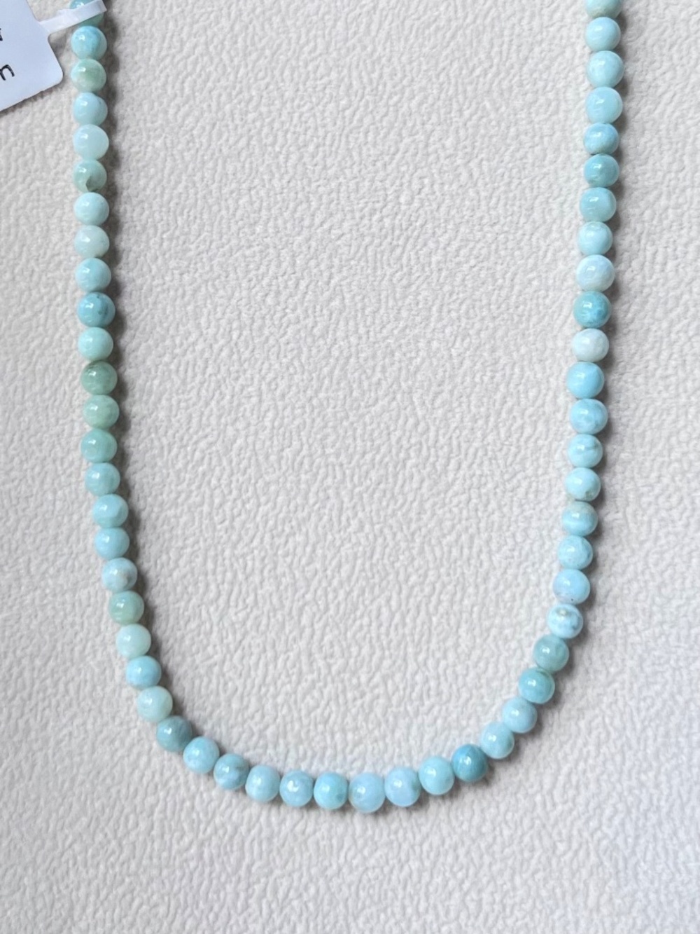 N056 | Genuine Larimar Beaded Necklace